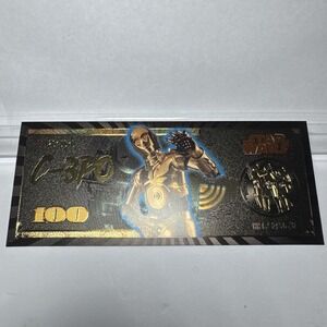Star Wars C-3PO Gold/Black Foil Plated Banknote Novelty Note